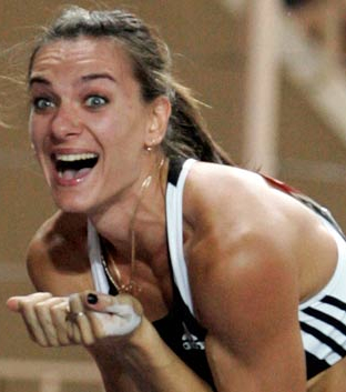 Первый рекорд Исинбаевой